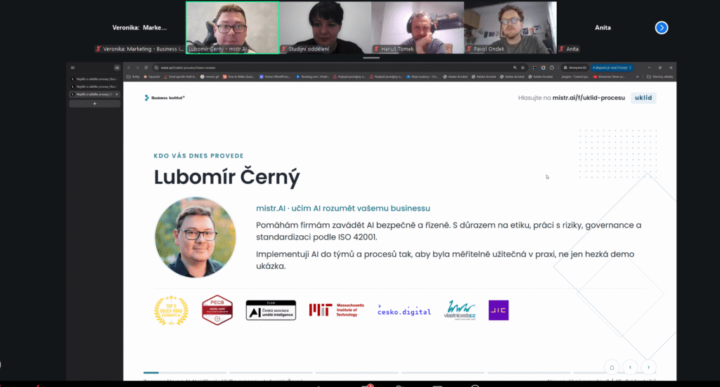 Snimek obrazovky 2026 09 09 170418 WEB | Online seminár "Zabudnite na AI. Najskôr si upracte procesy"