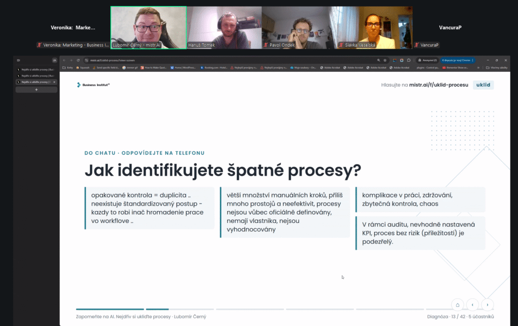 Snimek obrazovky 2026 09 09 173416 WEB | Online seminár "Zabudnite na AI. Najskôr si upracte procesy"