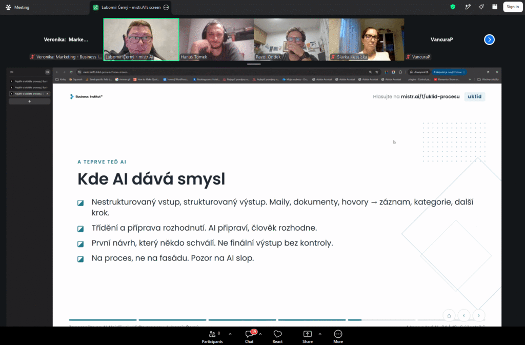 Snimek obrazovky 2026 09 09 182103 WEB | Online seminár "Zabudnite na AI. Najskôr si upracte procesy"